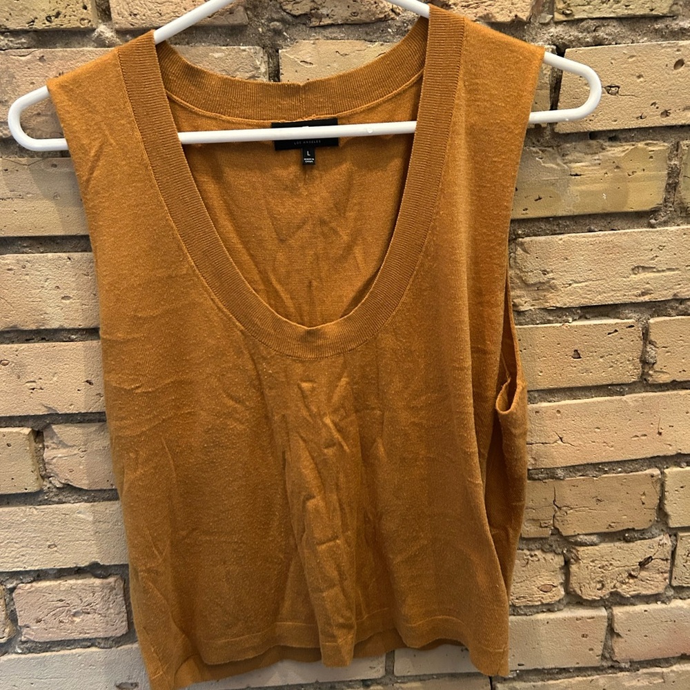 Women's Sleeveless Top in Mustard